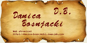 Danica Bošnjački vizit kartica